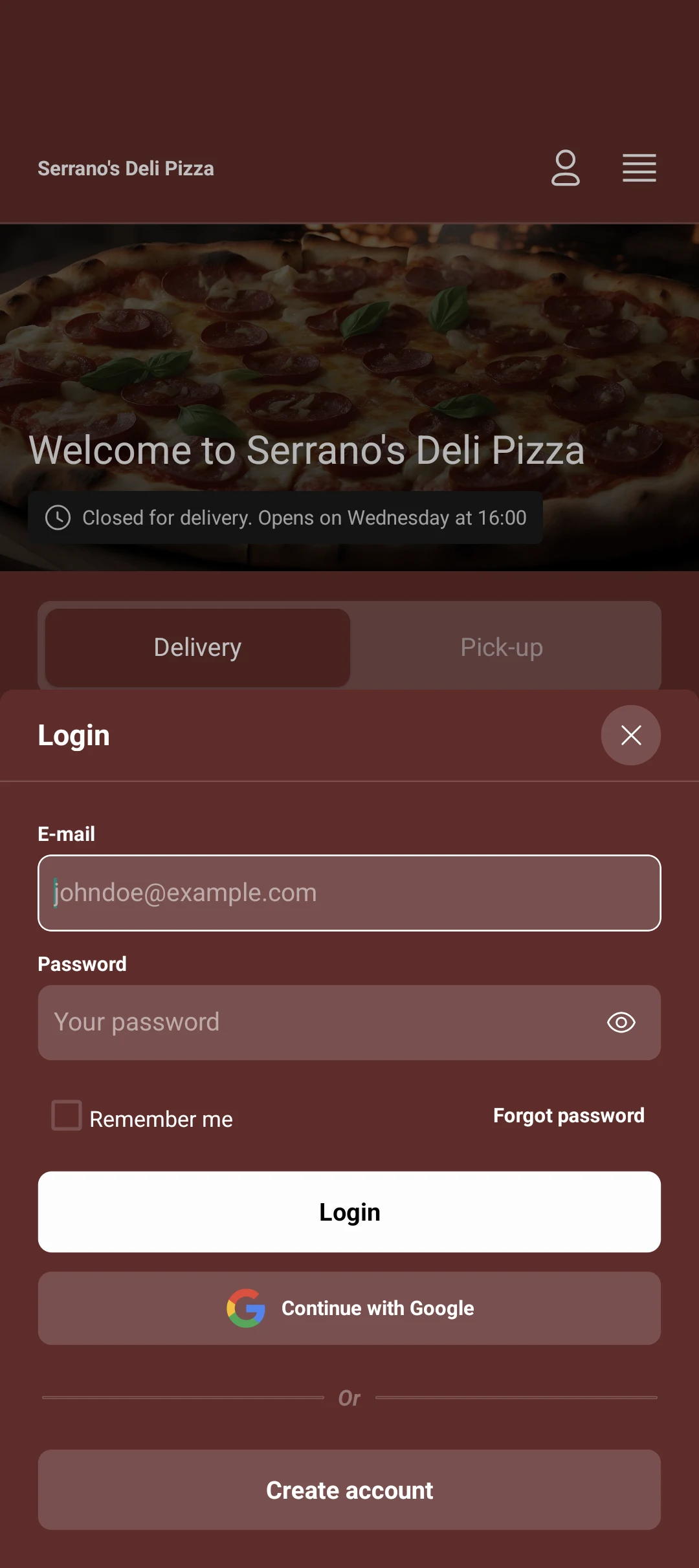 Serrano's Deli Pizza screenshot