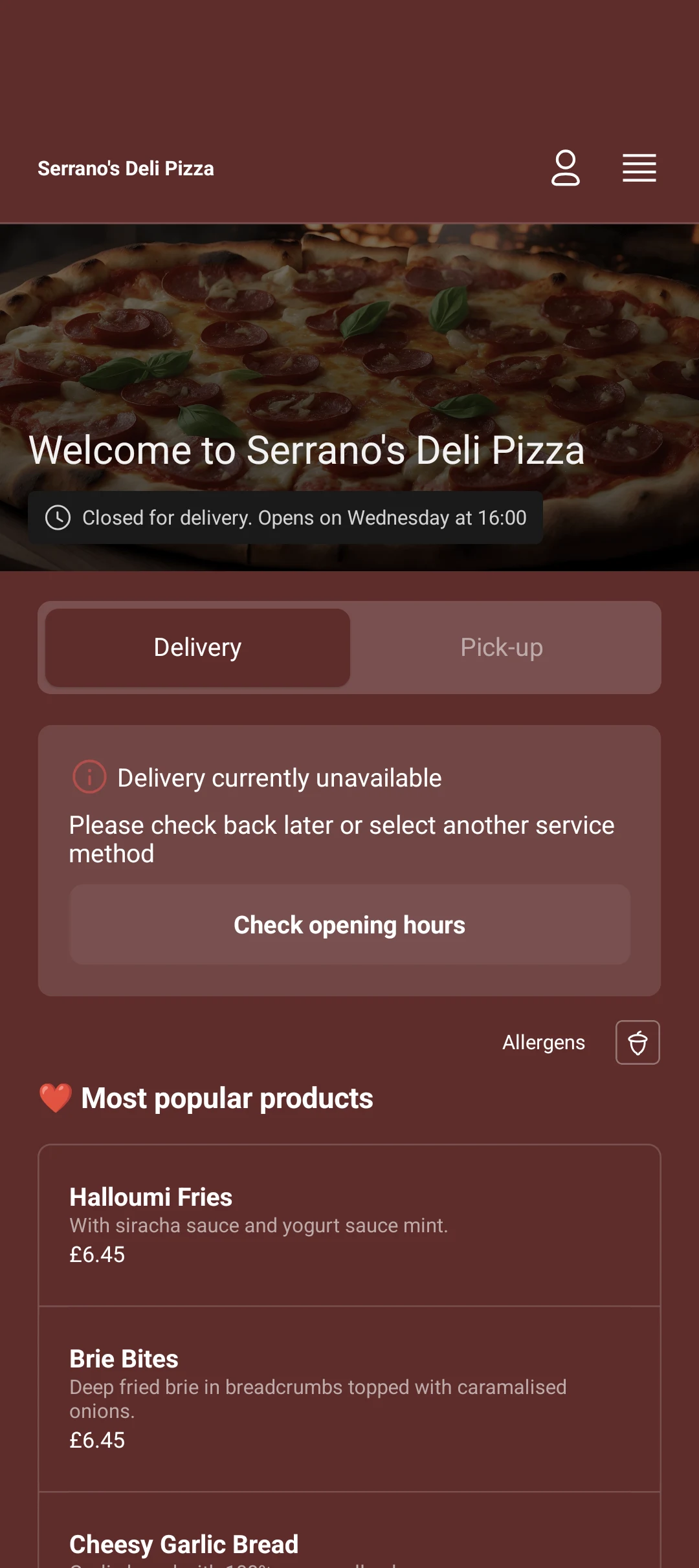 Serrano's Deli Pizza screenshot